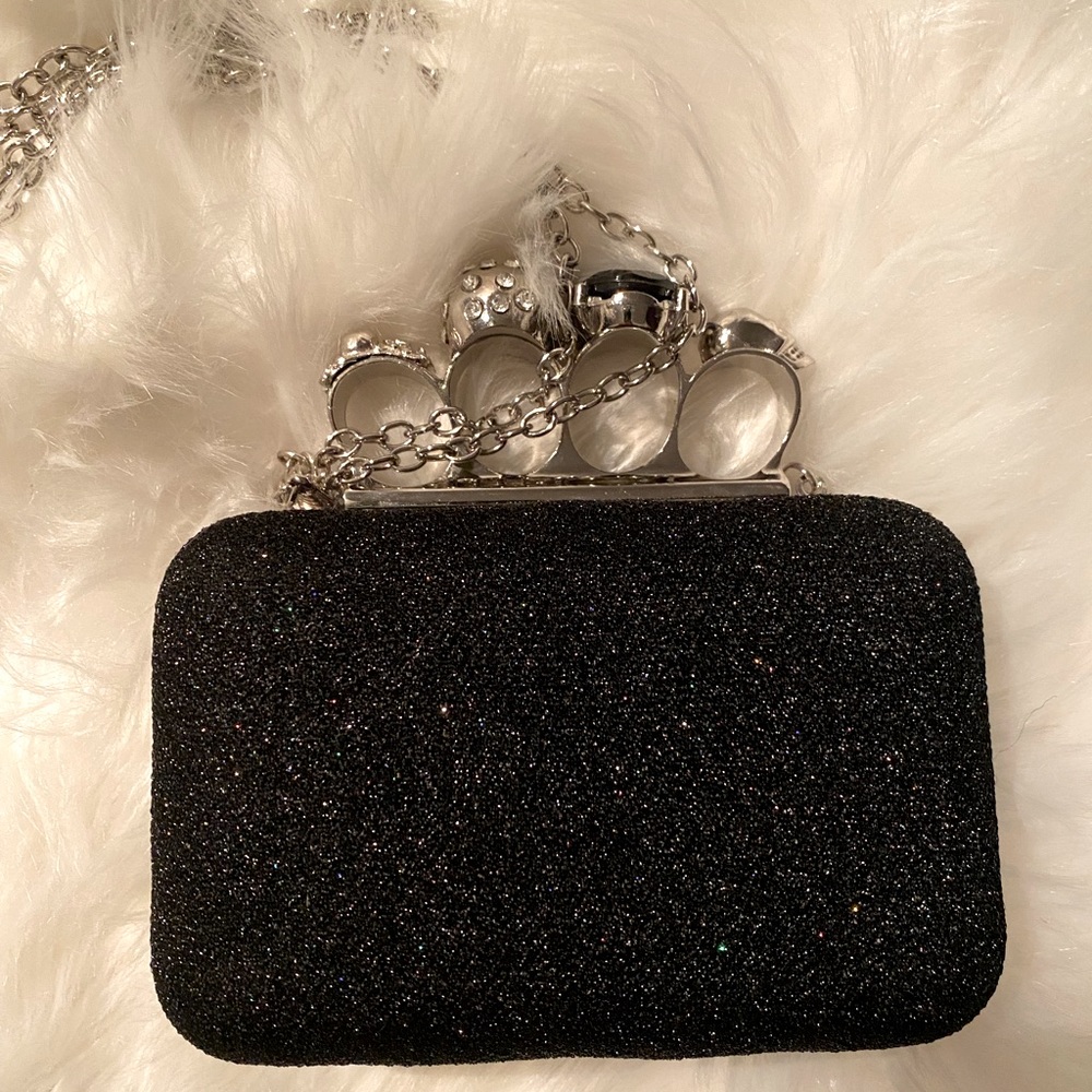 Small brass knuckle handled purse